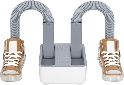 LAVIEAIR Boot Dryer Shoe Dryer for Work Boots Sneakers and Gloves, Temperature-selectable Boot Warmer with Heat, Timer, Fan and Retractable Hoses