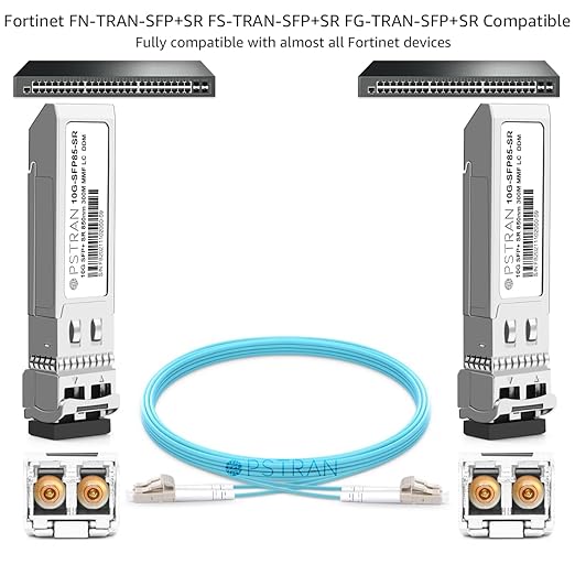OPSTRAN 10GBASE-SR SFP+ Optical Transceiver Module Compatible with Fortinet FN-TRAN-SFP+SR FS-TRAN-SFP+SR FG-TRAN-SFP+SR 850nm 300m DDM Duplex LC MMF