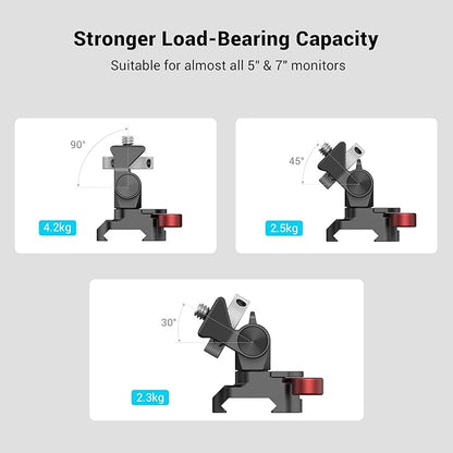 SMALLRIG Field Monitor Mount with NATO Clamp, Camera Monitor Holder for 5” and 7” Monitor, Swivel and Tilt Adjustable - 2906B