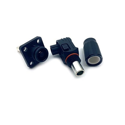 300A 1500V Battery Energy Storage Connector, 70-95mm² High Current Connectors Quick Plug Terminal Black Right Angle Plug and Socket IP67 Waterproof Power Adapter Threaded Wiring