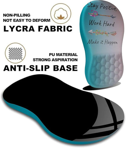 KUOSGM Mouse Pad Wrist Support, Ergonomic Mouse Pad with Massage Dot, Comfortable Computer Mouse Pad for Laptop, Wrist Rest Pain Relief Mousepad with Non-Slip PU Base for Office & Home, 12 x 8 in
