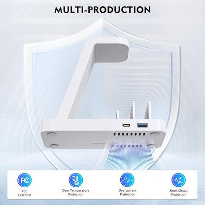 Wireless Charger for iPhone - 5 in 1 Charging Station for Multiple Devices Apple: Fast Wireless Charging Stand Dock for iPhone 16e 16 15 14 13 12 Pro Max Apple Watch Airpods(White)