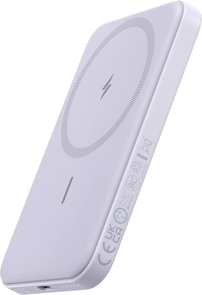 Anker 621 Magnetic Portable Charger (MagGo), 5,000mAh Wireless Power Bank with USB-C Cable, Magsafe-Compatible Battery Pack for iPhone 16/15/14/13/12 Series