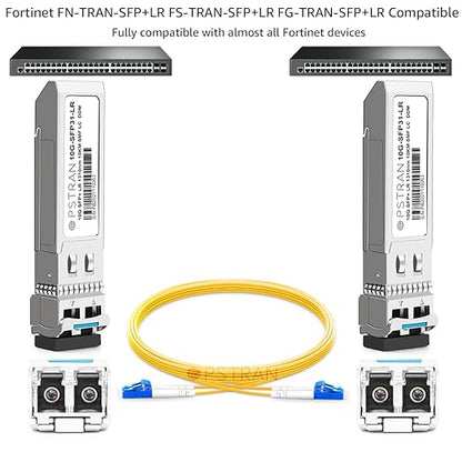 OPSTRAN 10GBASE-LR SFP+ Optical Transceiver Module Compatible with Fortinet FN-TRAN-SFP+LR FS-TRAN-SFP+LR FG-TRAN-SFP+LR 1310nm 10km DDM Duplex LC SMF