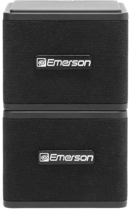 Emerson EAS-3006-BK Sound Blox – Wireless Magnetic Stackable Bluetooth Speakers, Instant Connect, Multi-Room Audio, USB-C Charging, Built-in Subwoofer