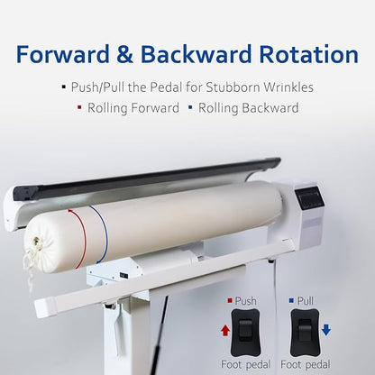Rotary Steam Press, Hotel Linen Ironing Roller Machine With Continuous Steam. Home&Commercial Use For Bed Sheet,Pillowslip,Napkin,Tablecloth or Almost Any Flat Appropriately Sized Fabric[Only Machine]