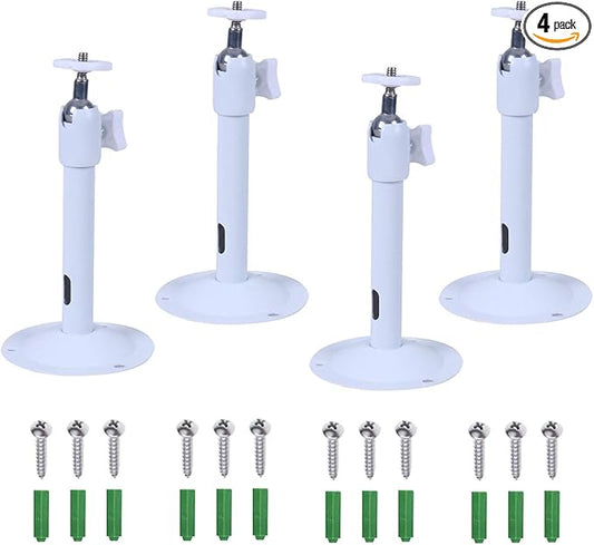 Folgtek Universal Camera Wall Mount Ceiling Mount Tree Holder, Hunting Camera Accessories (White-4pcs Long)