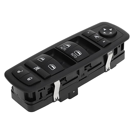 A ABSOPRO Power Window Switch No.68262252AC Front Left Driver Side Window Control Switch for Ram 1500 2500 3500 Black
