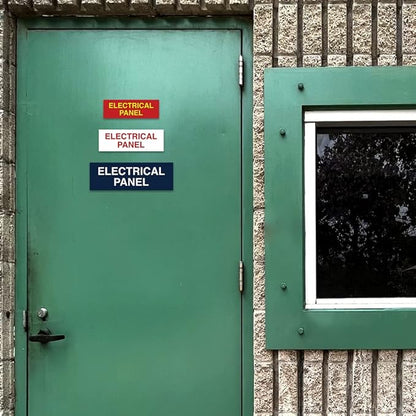 All Quality Basic Electrical Panel Sign - Fire Regulation Safety Compliance Sign - Dark Brown - Large (1 Pack)