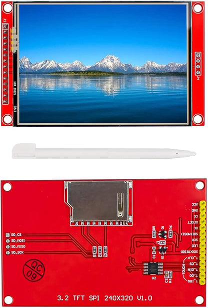 Hosyond 3.2 Inches TFT LCD Touch Screen Shield Display Module 320x240 SPI Serial ILI9341 with Touch Pen Compatible with Arduino R3/Mega2560 Development Board