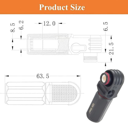 1 Set Battery Energy Storage Connector 100A 16mm² High Current HV Connectors Quick Plug Terminal Right Angle Plug and Socket IP67 Waterproof Power Adapter (Black, 100A)