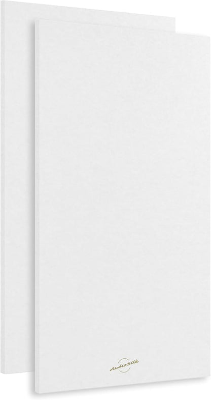 AudioSilk Acoustic Panels, 2 Pack, Large, 46" x 23", Pure White