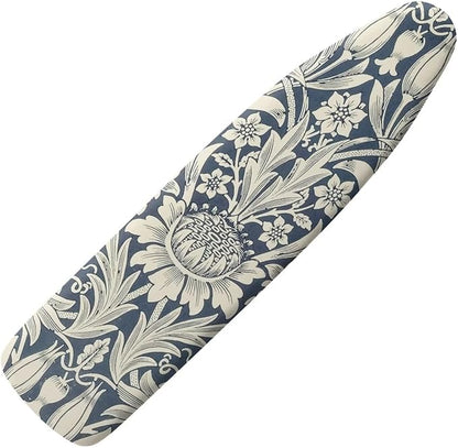 ZCFYGDX William Morris Art Floral Ironing Board Cover Decor, Resist Scorching & Staining, Easy Install Resistant Elastic Edges,3 Nylon Buckle Fasteners Straps,Relaxing Breathable Ironing Experience L