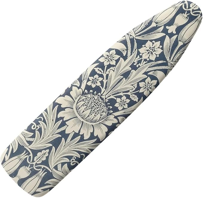 ZCFYGDX William Morris Floral Ironing Board Cover Decor, Resist Scorching & Staining, Easy Install Resistant Elastic Edges,3 Nylon Buckle Fasteners Straps,Relaxing Breathable Ironing Experience 2XL