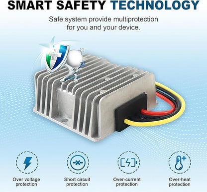 36V 48V to 12V Step Down Converter, 10A 120W Golf Cart, 36V 48V to 12V Buck Converter, DC DC Converter,Step Down Voltage Regulator Reducer