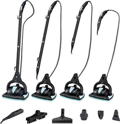 Euroflex Vapour Pro Steam Mop & All-in-One Steam Cleaner 20-Piece Set - Commercial Grade 295°F & 50 PSI - Good Housekeeping #1 Rated; Kills 99.9% Bacteria & Viruses (H1N1); 5-Year Warranty