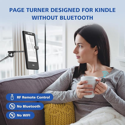 DATAFY Remote Control Page Turner for Kindle Paperwhite Oasis Kobo eReaders, Camera Camcorder Remote Controls, Page Turner Clicker for ipad Tablets Reading Novels with Wrist Strap Storage Bag
