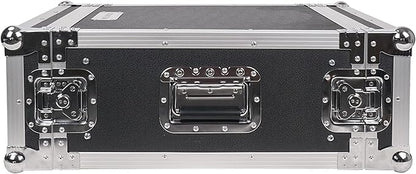 Sound Town 4U PA/DJ Rack/Road Case, 4-Space, with 21" Rackable Depth, Plywood, Metal Ball Corners, Pro Tour Grade Flight Case (STRC-4U)