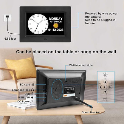 Jaihonda Dementia Clock for Seniors Digital Clock with Date and Time for Elderly-15 Alarms Level 5 Brightness Large Number Display Alzheimers Clock Calendar Day Clocks