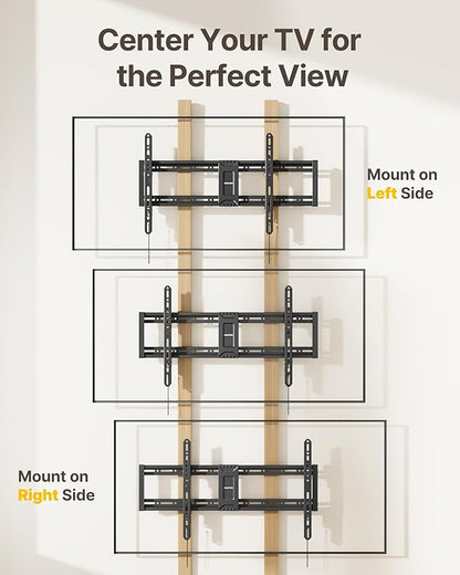 monTEK Heavy Duty Tilting TV Wall Mount for 43-95 Inch TVs, 200 lbs Capacity, 1.65" Slim Low Profile Wall Bracket, Max VESA 800x400mm Fits 16"/18"/24" Studs, Space-Saving for Large Flat & Curved TVs