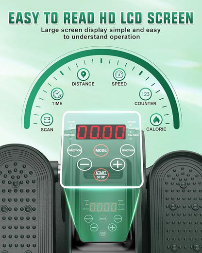 VIVURN® 019 Under Desk Elliptical 12 Adjustable Speeds Motorized Leg Exerciser While Sitting for Seniors As Seen on TV with Non-Slip Mat Low Impact Quiet&Portable Pedal Exerciser for Home and Office
