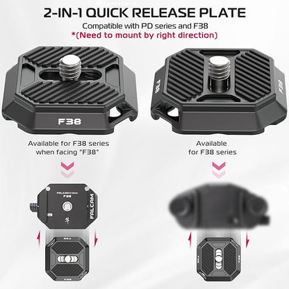FALCAM F38 Camera Quick Release Plate Compatible with Camera Clip V3 and F38 Backpack Clip (Plate Only) - 2465