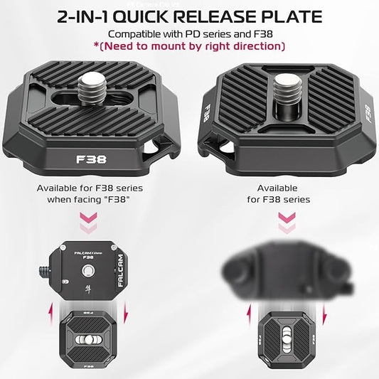 FALCAM F38 Camera Quick Release Plate Compatible with Camera Clip V3 and F38 Backpack Clip (Plate Only) - 2465
