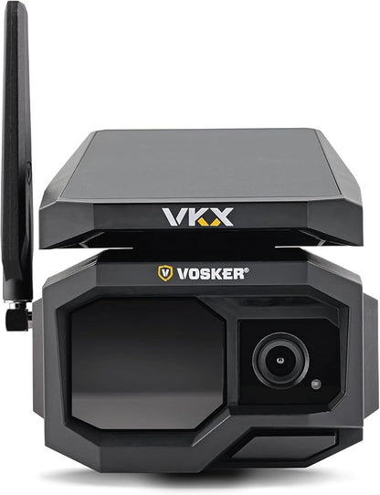 Vosker VKX Farmers Pack Solar 4G LTE Security Camera, Wireless Outdoor Surveillance for Farms, Sheds and Rural Properties, No Wi-Fi Needed, SIM Card Included Night Vision, IP65 Weather-Resistant