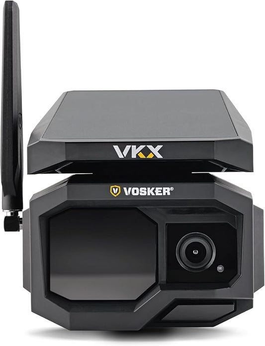 Vosker VKX Farmers Pack Solar 4G LTE Security Camera, Wireless Outdoor Surveillance for Farms, Sheds and Rural Properties, No Wi-Fi Needed, SIM Card Included Night Vision, IP65 Weather-Resistant