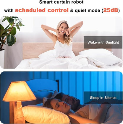 Automatic Curtain Opener - Gifts for Women and Men,Electric Curtain with Remote Smart Curtain Opener Electronic for Roman Rails