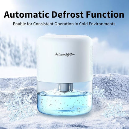 NeedDuck Dehumidifier for Home Small Quiet Dehumidifiers for 44OZ Water Tank Auto Defrost and Shutoff 10 Colors Light 4 Timer Options 3 Modes Portable Dehumidifiers for Bedroom Bathroom Closet RV