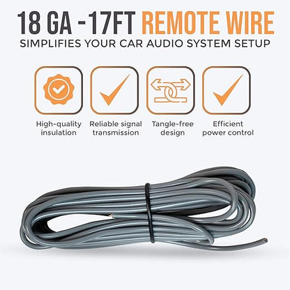 Elite Audio Premium Series Amp Kit Copper Clad Aluminum Wire, Triple-Shielded RCA Cables, High-Power Capacity, ANL Fuse Holder, Car Amplifier Install Kit (4 Gauge (5-Channel))