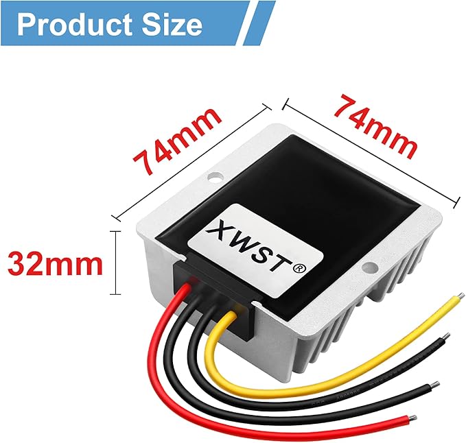 DC DC 12V to 13.8V 10A Step-up Module,Boost Converter 9V-13V to 13.8V Voltage Regulator,Waterproof Power Adapt 138W 13.8V Volt Transformer Module (12V to 13.8V 10A)