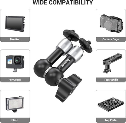 SmallRig 5.5 Inches Adjustable Friction Articulating Magic Arm, with Both 1/4" Screw for LCD Monitor/LED Lights