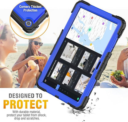 HXCASEAC Case for Samsung Galaxy Tab S6 Lite 10.4 inch, Protective with Screen Protector/Hand Strap/S Pen Holder, Shockproof S6 Lite Tablet Case 2024/2022/2020 SM-P610 SM-P613 SM-P620 - Blue
