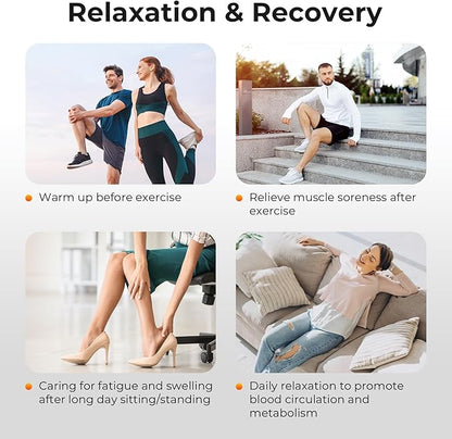 Nekteck Leg Compression Massager with Heat Leg Massager for Circulation and Pain Relief, Air Compression Boot Massage Tool with 2 Heats 6 Modes 6 Intensities, Relaxation Tool for Men Women