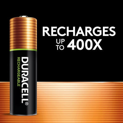 Duracell Rechargeable AAA Batteries, 6 Count (Pack of 1) Triple A Battery for Long-lasting Power, All-Purpose Pre-Charged Battery for Household and Business Devices