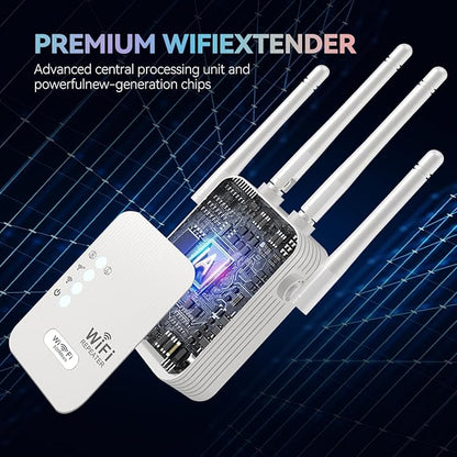 2025 WiFi Extenders Signal Booster for Home Long Range Up to 9800 sq. ft & 40 Devices, WiFi Extender Signal Booster, Internet Booster, Long Range WiFi Extender,Quick Setup-Medium