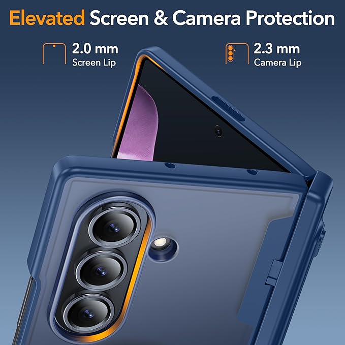 Oneagle Magnetic for Samsung Galaxy Z Fold 7 Case Built in Screen Protector Translucent [Fit for MagSafe] [S Pen Holder Slot] [Hinge Protection] MIL-Grade Shockproof Matte Case for Galaxy Z Fold 7