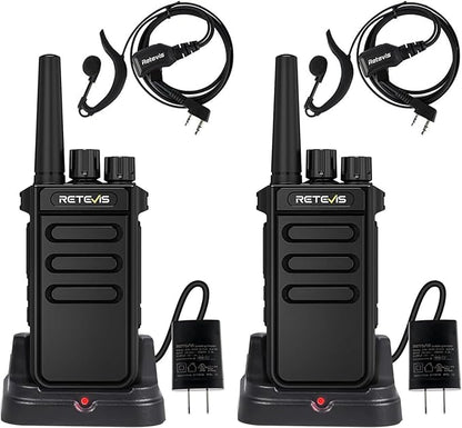Retevis MateTalk P4 Digital Walkie Talkies with Earpice, Dual Mode, Secure Call, Long Range Waterproof 2 Way Radio for Adults, Rechargeable, Type-C, VOX, DMR Radio for Hotel School Church(2 Pack)
