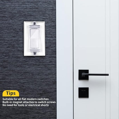 Light Switch Guard Cover- PSZEZNZ Light Switch Outlet Covers for Flat Modern Wall Switches-Child Safety Protection(Clear,1 Piece)