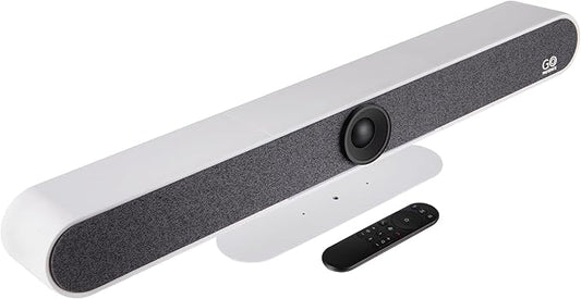 GoPresence 4K Ultra HD Meeting Bar – All-in-One Video Conferencing System with 120° Wide-Angle Lens, 6 Mics with 20ft Pickup Range, Dual Speakers, Plug-and-Play USB for Zoom/Teams/Meet – Medium Rooms