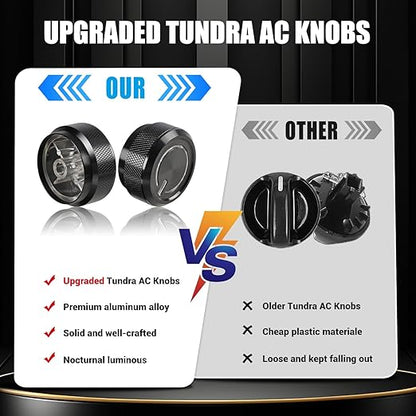 Xomzema 3Pcs Upgraded Control Switch Knob for Toyota Tacoma 2005-2015,Air Conditioning AC Heater Blower Fan Climate Control Knobs Switch Button,Replace 55900-04020 65551820A