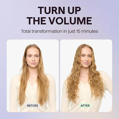 Wavytalk Power Wave Hair Crimper, Curling Iron Hair Crimper Waver, Ventilation Design for Less Damage, Ionic Reduces Frizz, Effortless-Curler, Dual Voltage Crimping Iron, Pink