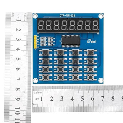 2PCS TM1638 LED Display 8Bit Digital Tube Module 16 Keys 3-Wire Control Keyboard for Arduino DIY