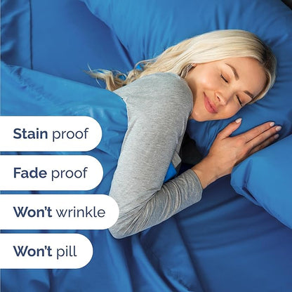 Twin Size 3 Piece Sheet Set - Comfy Breathable & Cooling Bed Sheets Set - Hotel Luxury Bedding for Women, Men, Kids, Teens, Boys & Girls - Deep Pockets, Soft and Wrinkle Free - Oeko-Tex - Royal Blue