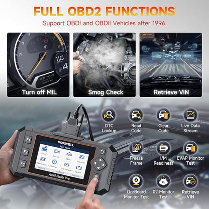 2026 FOXWELL NT624 Elite OBD2 Scanner, All System with 8 Resets ABS Bleeding/SAS/Oil/TPS/EPB/BRT/Injector/D-P-F Resets Battery Test Upgrade of NT614 Elite Car Code Reader Scan Tool for All Cars