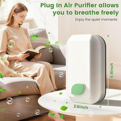 PVACG 6Pack Plug In Ionic Air Purifier,Negative Ion Air Purifier for Home Portable Plug-In Air Ionizers for Smoke, Pets Smell Quiet Mini Air Freshener for Home, Bedroom, Office, Living Room (6)