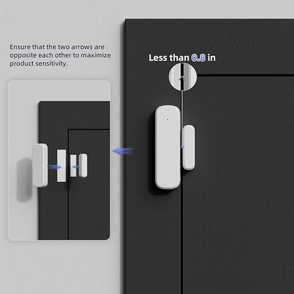 Door Chime, Door Sensor Chime When Door Opens, BITIWEND Door Entry Alarm for Business/Home/Office/Store, 600 FT Range, 32 Chimes 5 Adjustable Volume Door Ringer Alert 1Sensor + 1Receivers White