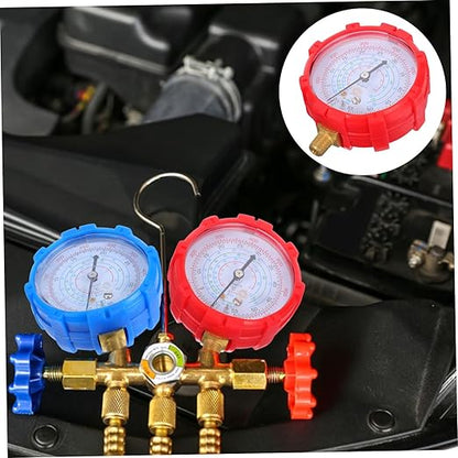 AKOOSY Automotive Gauge Set Multi Compatible Air Conditioning Pressure Monitoring Tool with Recharge Measuring Hose for Efficient Vehicle Repair and Maintenance